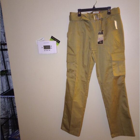 🆕🛹 Denim & Rivets Belted Cargo Pants - Bronze, Sz 32 - Picture 2 of 4